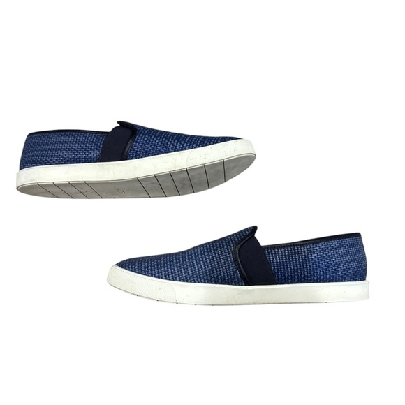 Vince Blue Basketweave Leather Blue Slip On Casual Sneakers Women’s 10/40 - Picture 2 of 7